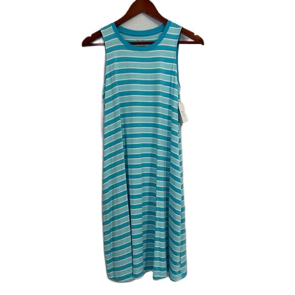 Time and True Dress Women S Aqua Springs Sleeveless Pockets Comfy Everyday NWT - Picture 1 of 13